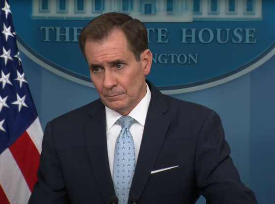 John Kirby speaking during the White House Press Briefing on the Spy Balloons. Screenshot/ YouTube/ PBS News Hour