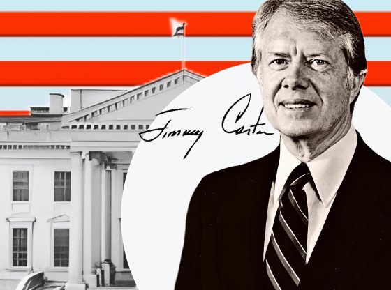 Photo edit of Jimmy Carter. Credit: Alexander J. Williams III/Popacta.