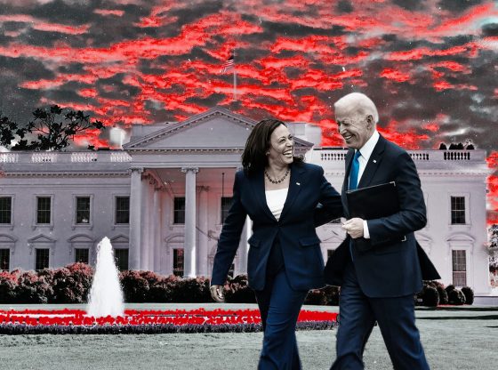 Photo edit of President Biden and Vice President Kamala Harris. Credit: Alexander J. Williams III/Pop Acta.