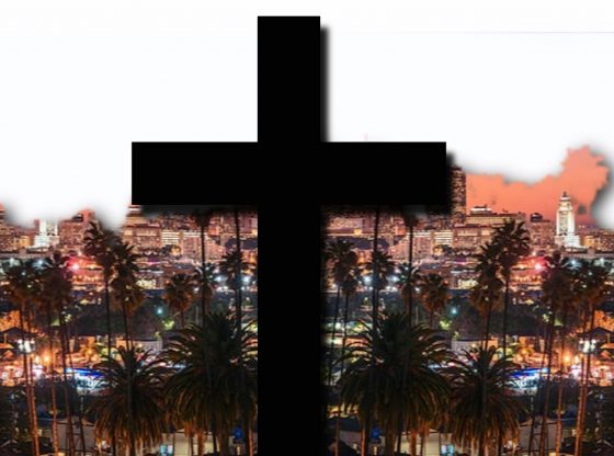 Photo edit of Southern California and a Cross. Credit: Alexander J. Williams III/Pop Acta.